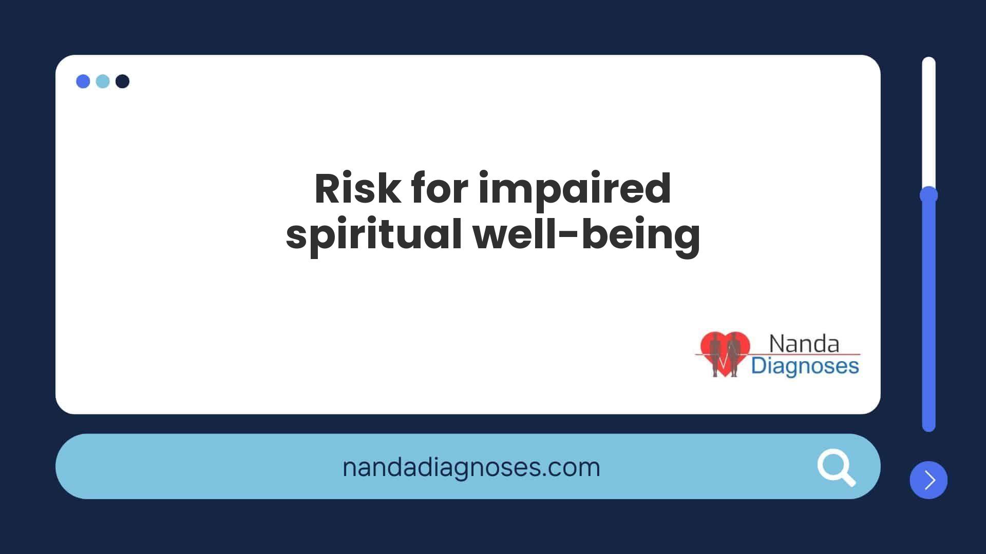NANDA Nursing Diagnose - Risk for impaired spiritual well-being