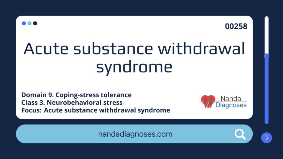 Acute substance withdrawal syndrome