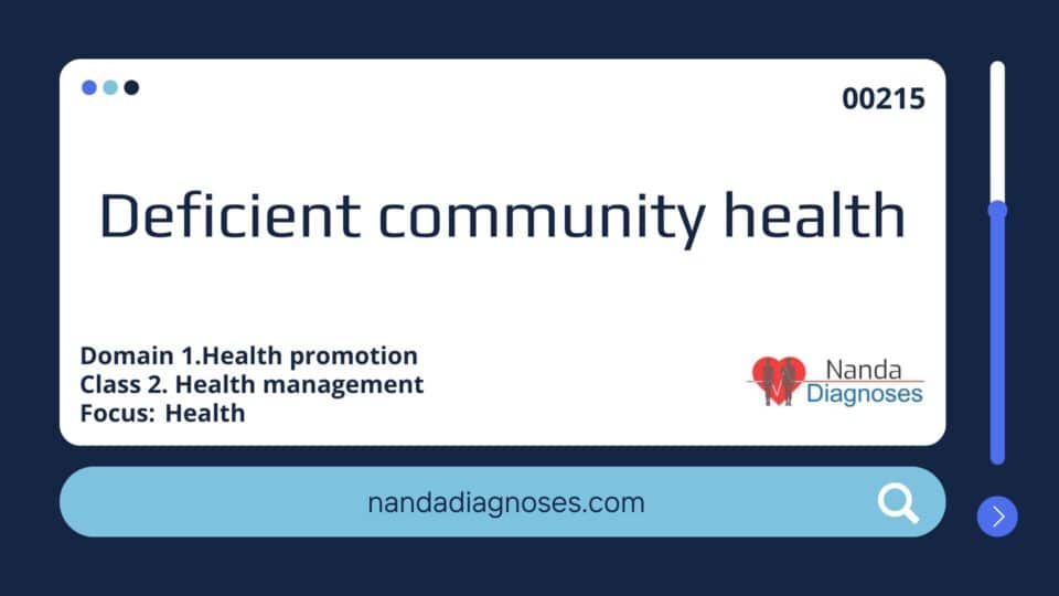 Deficient community health