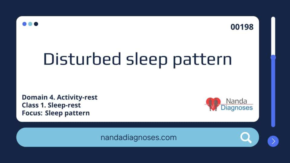 Disturbed sleep pattern