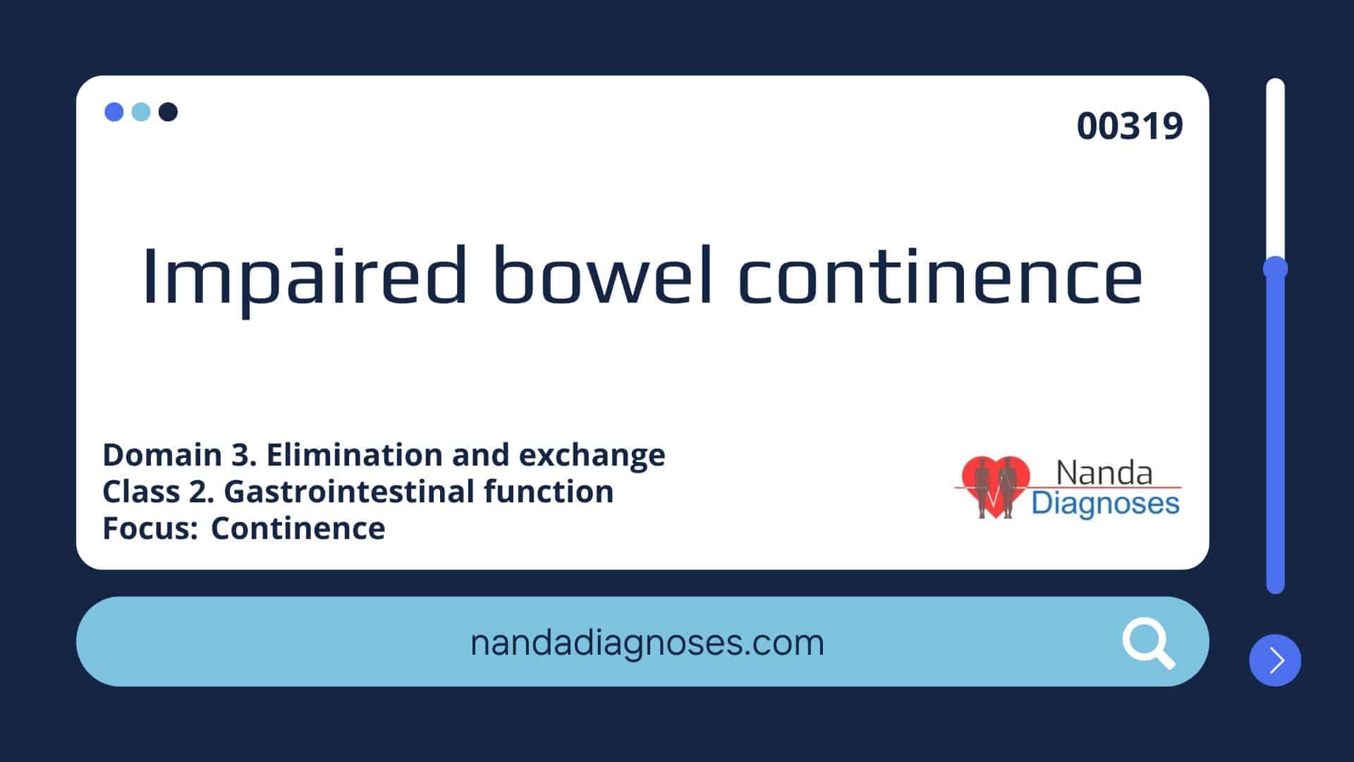 Nursing diagnosis Impaired bowel continence
