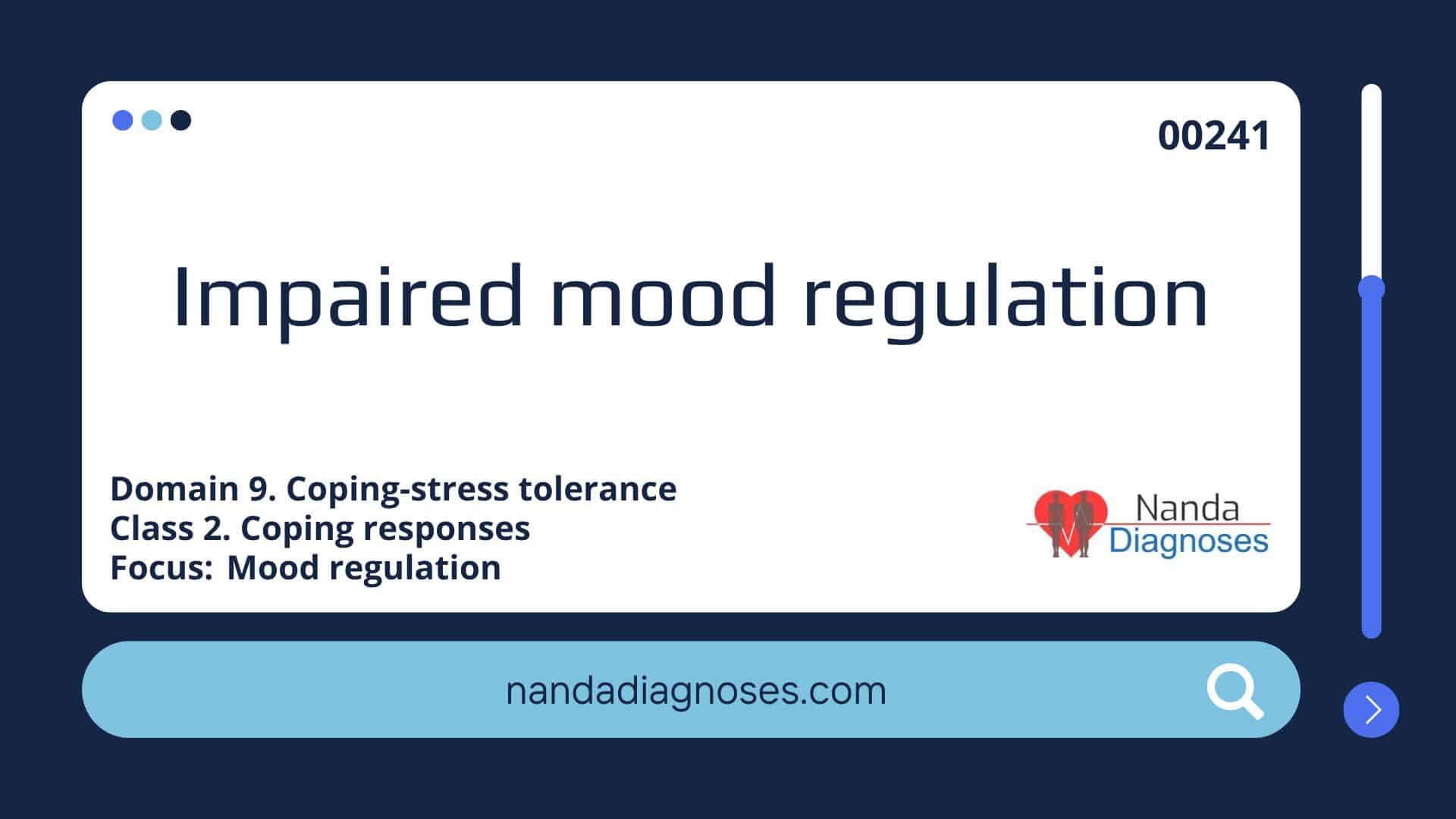 Nursing diagnosis Impaired mood regulation