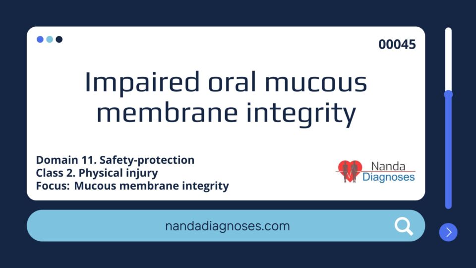 Impaired oral mucous membrane integrity
