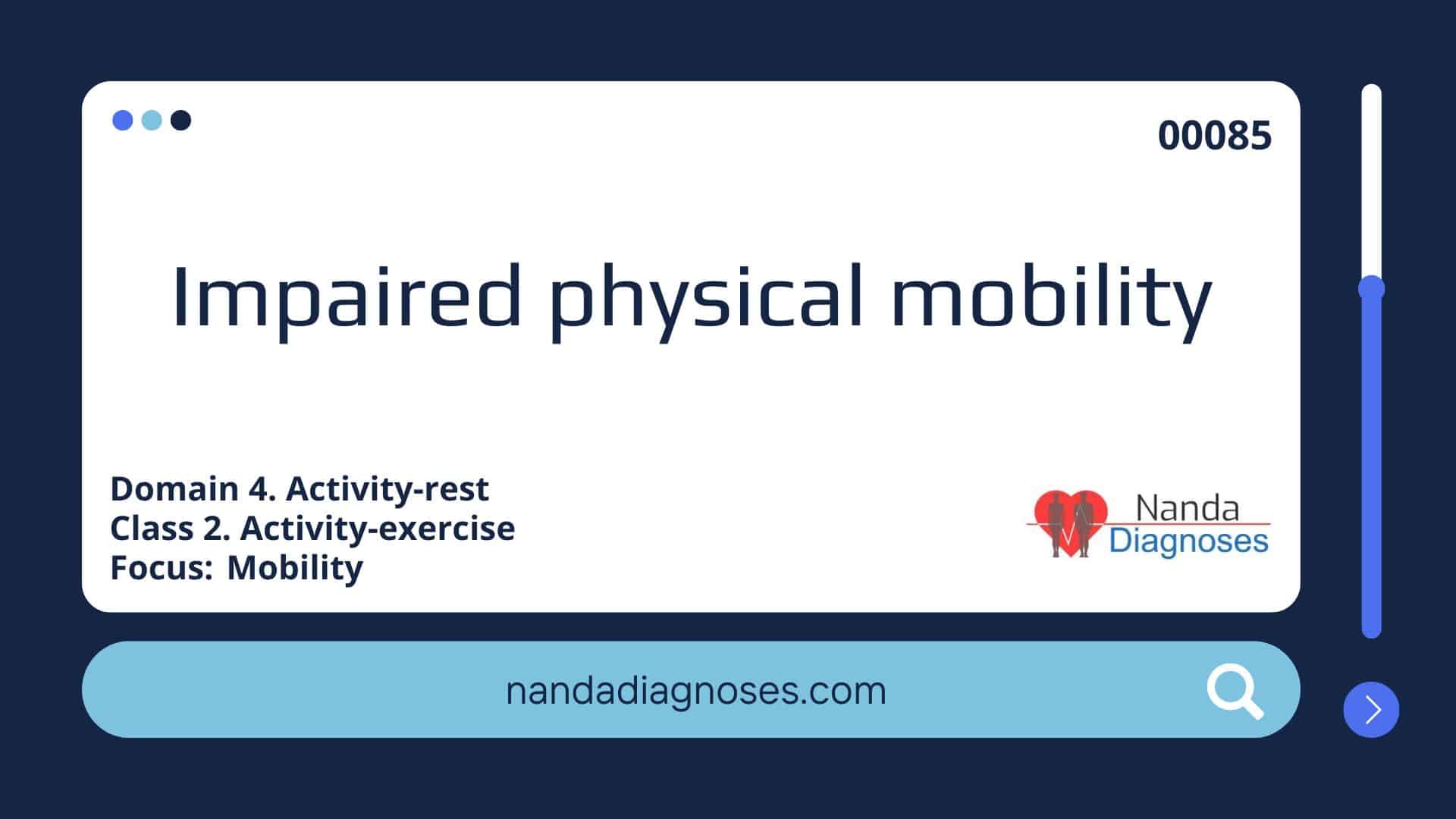 Impaired physical mobility