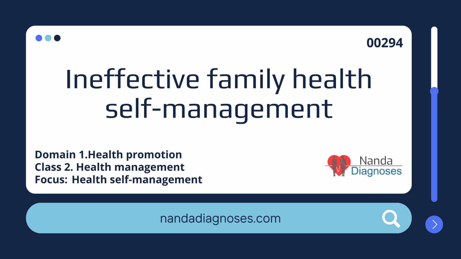 Nursing diagnosis Ineffective family health self management