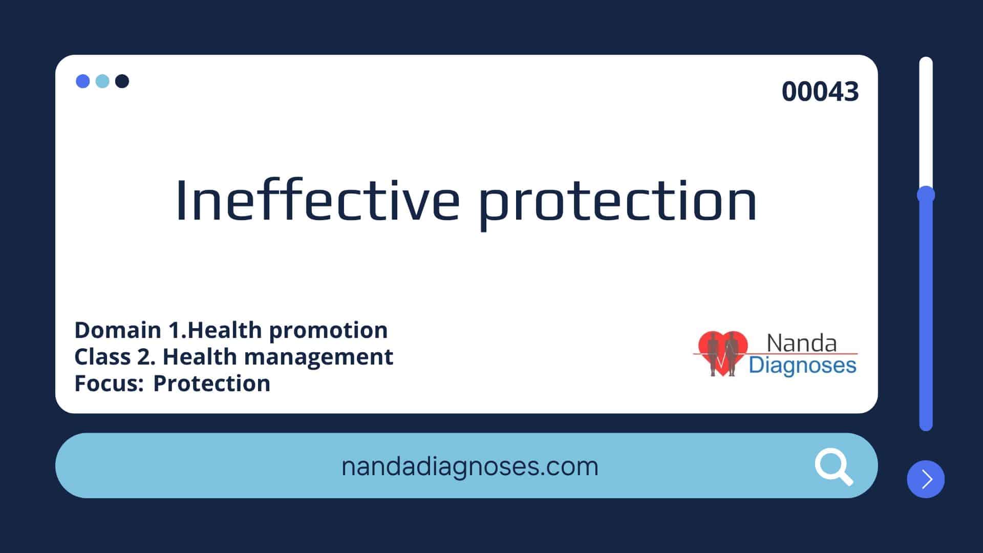 Nursing diagnosis Ineffective protection