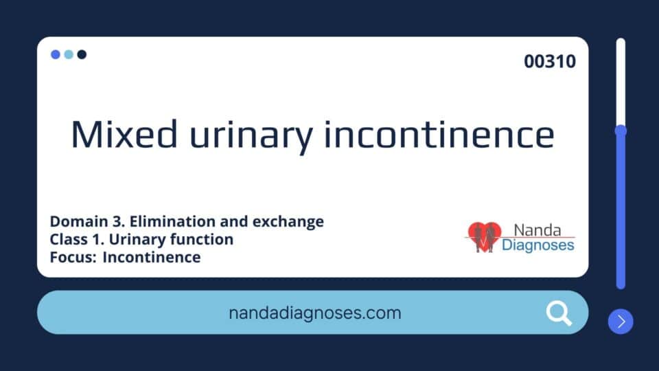 Mixed urinary incontinence