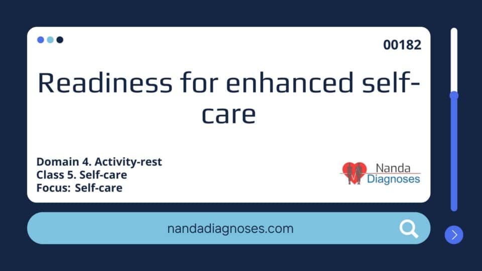 Readiness for enhanced self-care