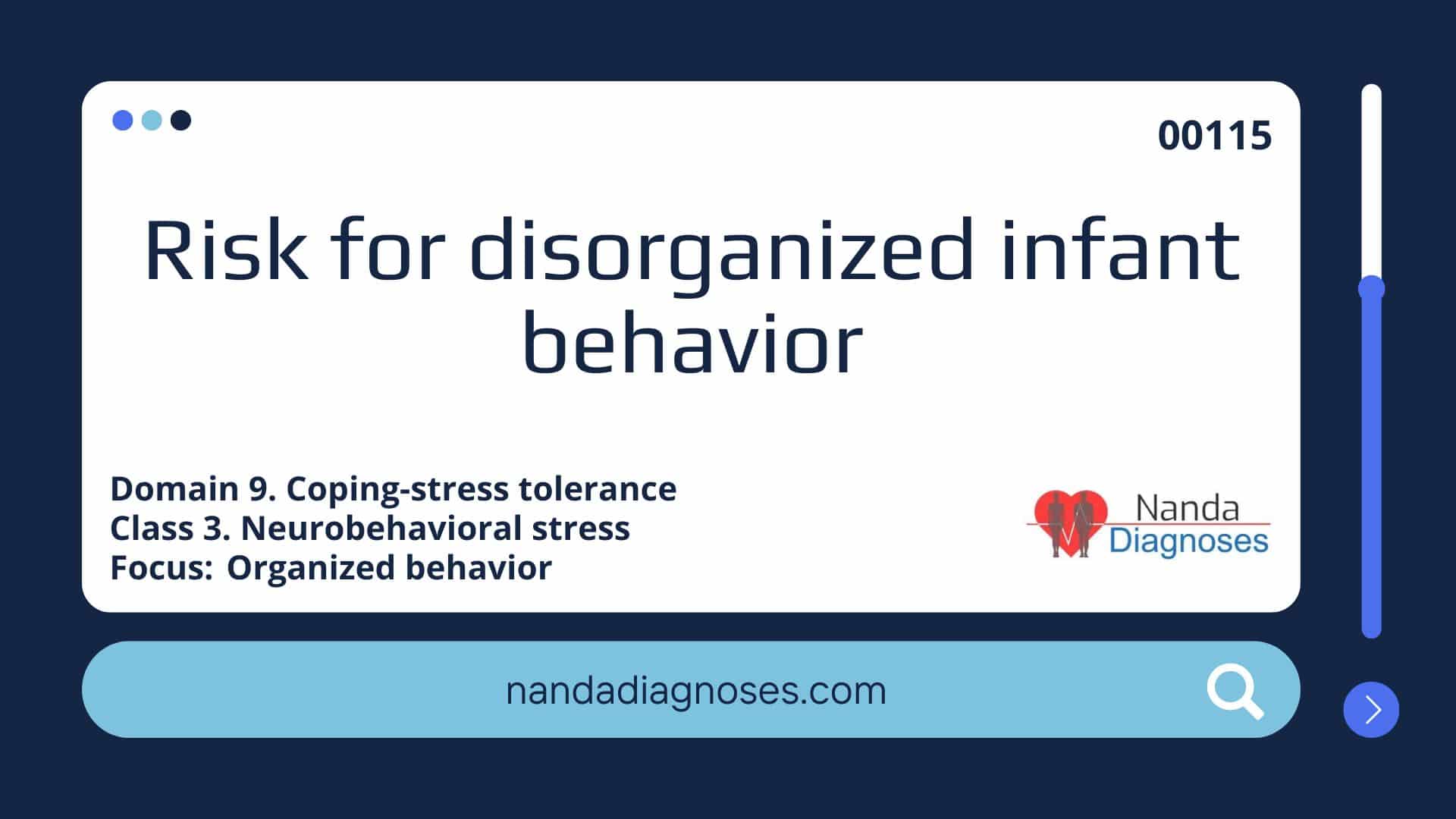 Nursing diagnosis Risk for disorganized infant behavior