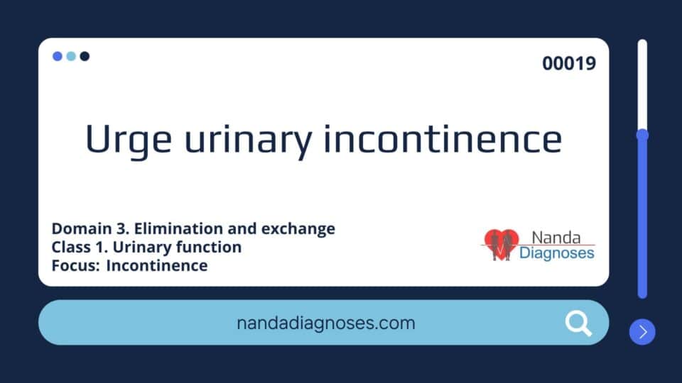 Urge urinary incontinence